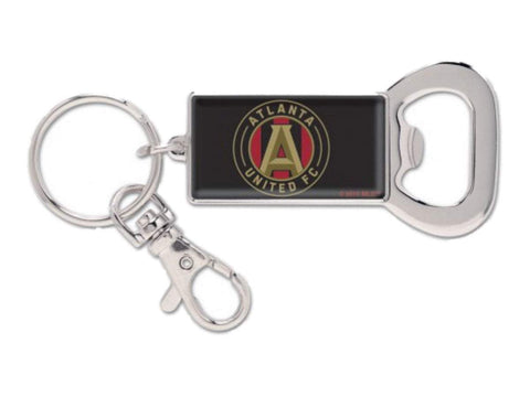 Shop Atlanta United FC WinCraft Black Metal Bottle Opener Keychain with Clasp - Sporting Up