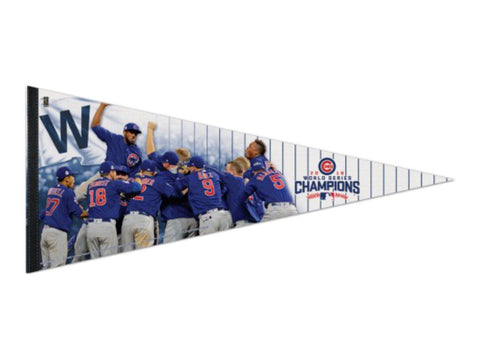 Fanion premium des joueurs Wincraft des champions de la série mondiale 2016 des Cubs de Chicago - Faire du sport