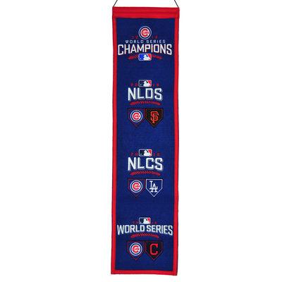 Chicago Cubs 2016 Road to the World Series Champions Winning Streak Banner - Sporting Up