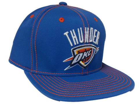 Oklahoma city thunder adidas blå strukturerad platt bill snapback hattmössa - sportig upp
