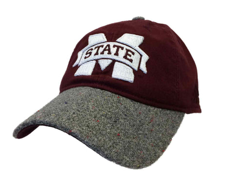 Mississippi state bulldogs adidas rödbrun grå tweed adj. slouch hat cap - sporting up