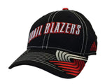 Portland Trail Blazers Adidas Black Structured Adjustable Hat Cap - Sporting Up