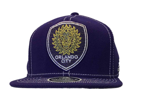 Orlando City SC Adidas Purple Structured Adjustable Flat Bill Hat Cap - Sporting Up