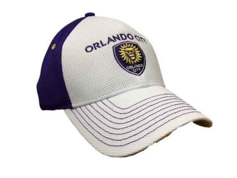 Orlando City SC Adidas White Purple Structured Adjustable Hat Cap - Sporting Up