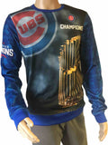 Chicago Cubs 2016 World Series Champions Trophäe, großes Logo, hässlicher Pullover – sportlich