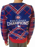Suéter feo con cuello en V para mujer campeones de la Serie Mundial 2016 de los Chicago Cubs - Sporting Up