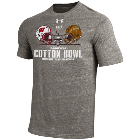 Western Michigan Wisconsin 2017 Cotton Bowl Under Armour Tri-Blend T-Shirt - Sporting Up