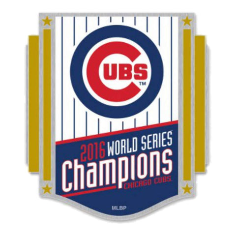Boutique Chicago Cubs Champions de la série mondiale 2016 Wincraft bannière épinglette en métal - Sporting Up