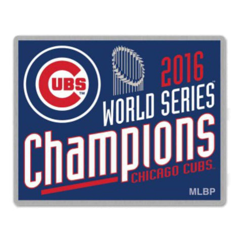 Compre el pin de solapa metálico de colección WinCraft de los campeones de la Serie Mundial 2016 de los Chicago Cubs - Sporting Up