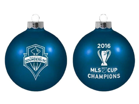 Shop Seattle Sounders FC 2016 MLS Cup Champions Boelter Blue Glass Ball Ornament - Sporting Up