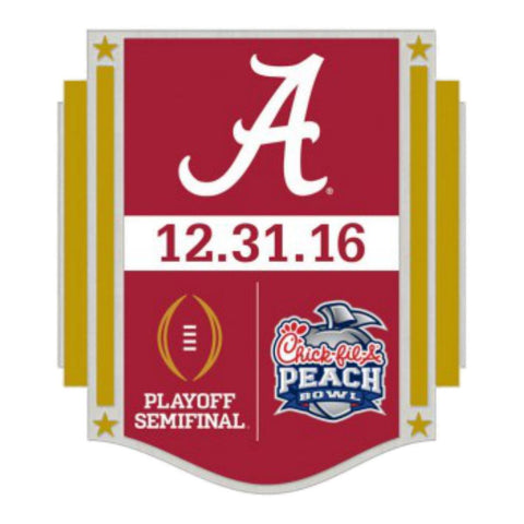 Shop Alabama Crimson Tide 2016 Peach Bowl Playoff Semifinal 12.31.16 Metal Lapel Pin - Sporting Up