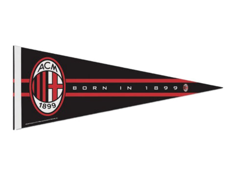 Shop AC Milan WinCraft Black Red White "ACM Born in 1899" Premium Pennant (12"x30") - Sporting Up