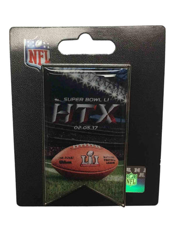 Shop 2017 Super Bowl LI 51 HTX Aminco Metal Football Event Banner Lapel Pin - Sporting Up