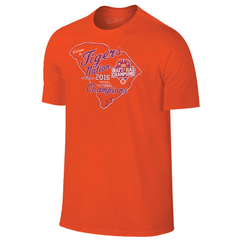 Compre la camiseta naranja "tiger nation" de los campeones de fútbol universitario de 2016 de los Clemson Tigers - Sporting Up