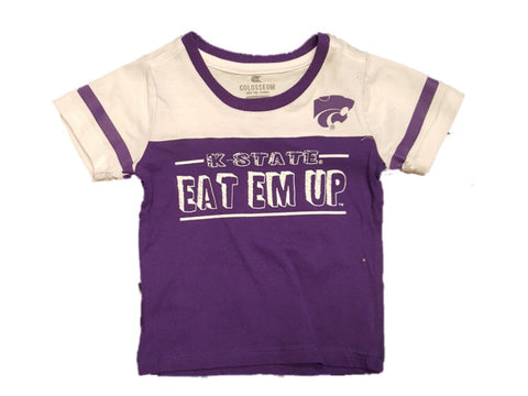 Kansas State Wildcats Colosseum SS-Crew-T-Shirt „Eat 'em Up“ für Kleinkinder (3–6 m) – sportlich
