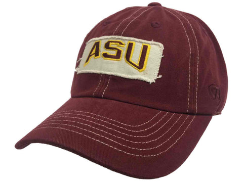 Arizona State Sun Devils TOW Maroon Vintage Retro Canvas Adjustable Hat Cap - Sporting Up