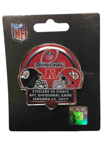 Shop Pittsburgh Steelers Kansas City Chiefs 2017 AFC Divisional Game Metal Lapel Pin - Sporting Up