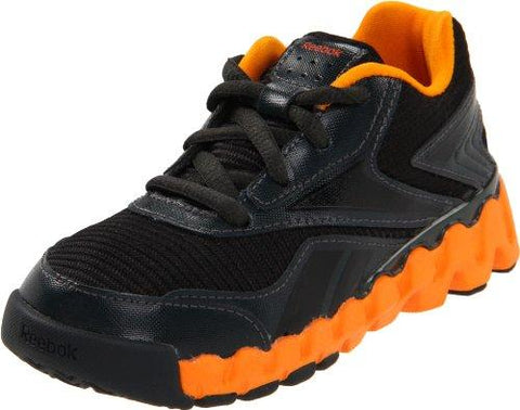 Reebok TODDLER Mini Zigactivate Black & Orange Running Tennis Shoes (4) - Sporting Up