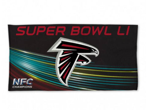 Serviette de banc de vestiaire des champions de l'AFC Super Bowl LI 51 des Atlanta Falcons 22 "x 42" - Sporting Up