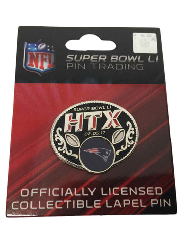 Épinglette en métal à collectionner des Patriots de la Nouvelle-Angleterre Super Bowl Li 51 HTX Houston - Sporting Up
