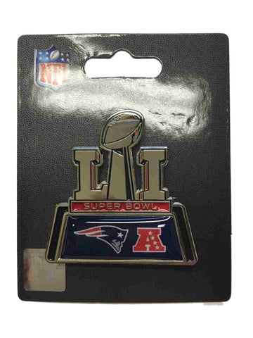 New England Patriots 2017 Super Bowl LI 51 Trophy Logo Aminco Anstecknadel aus Metall – sportlich