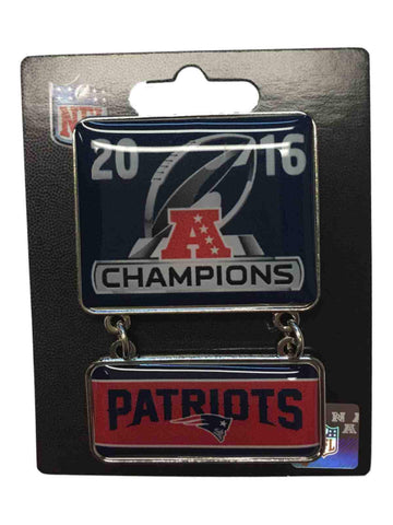 Épinglette en métal Aminco Dangler des champions de la division AFC des Patriots de la Nouvelle-Angleterre 2016 - Sporting Up