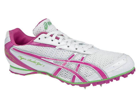 Asics Hyper-RocketGirl 5 Women's White Pink Track Sprinting Cleat Shoes - Sporting Up