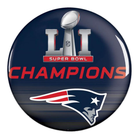 Bouton rond de collection des Champions du Super Bowl LI 2017 des Patriots de la Nouvelle-Angleterre (3") - Sporting Up