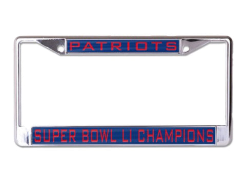 Cadre de plaque d'immatriculation incrusté des Patriots de la Nouvelle-Angleterre 2017 Super Bowl Li Champions - Sporting Up