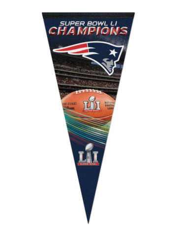 Banderín premium de campeones del Super Bowl LI de los New England Patriots 2017 (17"x40") - Sporting Up