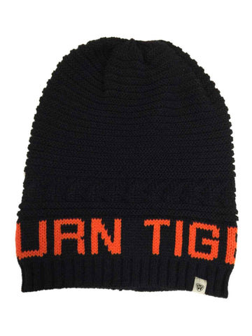 Shop Auburn Tigers TOW Navy Leisure Knit Slouchy Hipster Hanging Beanie Hat Cap - Sporting Up