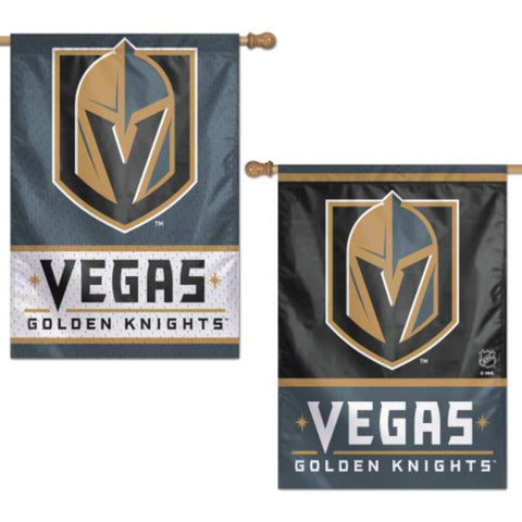 Shop Las Vegas Golden Knights NHL WinCraft Black & Gold 2-Sided Vertical Flag - Sporting Up