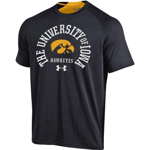 Iowa hawkeyes sous armure t-shirt anti-odeur en coton chargé gris - sporting up
