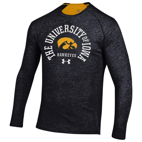 Shop Iowa Hawkeyes Under Armour Gray HeatGear Anti-Odor Loose Long Sleeve T-Shirt - Sporting Up