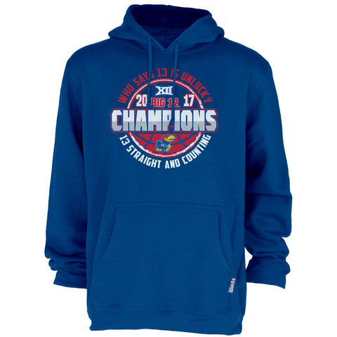 Shop Kansas Jayhawks 13 Straight Counting Big 12 Basketball Champs Hoodie Sweatshirt - Sporting Up