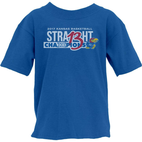 T-shirt pour jeunes des Jayhawks du Kansas 13 titres de champion de basket-ball droits Big 12 - Sporting Up