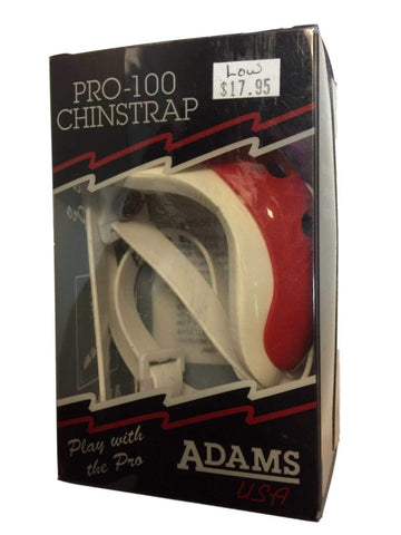 Shop Adams USA Pro 100 Red and White Adult Low Hook Up Football Chin Strap - Sporting Up