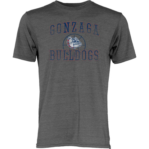 Gonzaga bulldogs bleu 84 gris doux léger lâche vintage t-shirt de basket-ball - sporting up