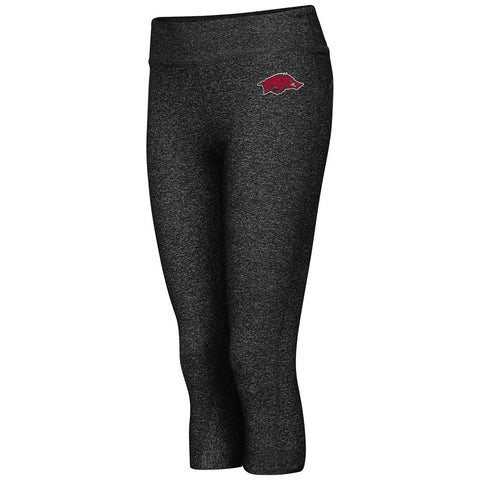 Compre leggings de longitud capri con banda gruesa negra para mujer del Coliseo de Arkansas Razorbacks - sporting up