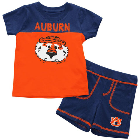 Boutique Auburn Tigers Colosseum Baby Infant Aubie 100% coton ensemble short et t-shirt - Sporting Up