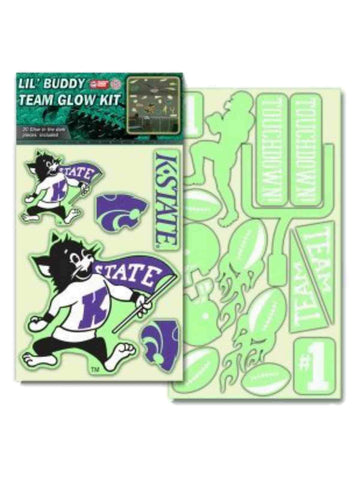 Kansas State Wildcats Team Promark Lil' Buddy Glow Kit Glow Stickers (20 autocollants) – Faire du sport