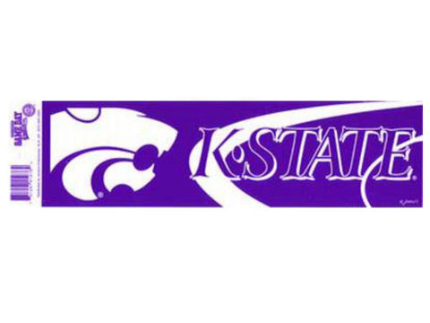 Calcomanía rectangular morada de Kansas State Wildcats Jenkins Enterprises (3" x 10,5") - Sporting Up