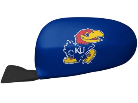 Kansas Jayhawks Logo blauer Auto-/Klein-SUV-Spiegelbezug mit Kordelzug (2er-Set) – Sporting Up