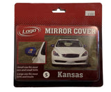 Kansas Jayhawks Logo Blue Car/Small SUV Drawstring Mirror Cover (Set of 2) - Sporting Up