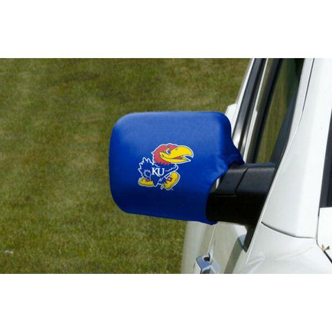 Kansas Jayhawks NCAA-Logo blauer SUV/LKW-Spiegelbezug mit Kordelzug (2er-Set) – Sporting Up