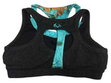 Realtree Camouflage Colosseum WOMEN Charcoal Teal Support Workout Sports Bra - Sporting Up