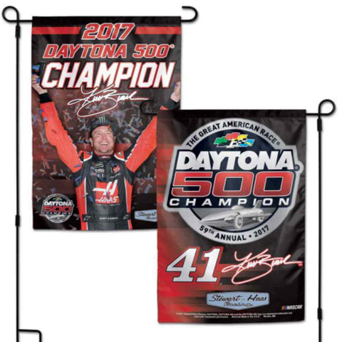 Kurt Busch #41 2017 Daytona 500 Champion NASCAR 2-seitige Gartenflagge (12,5"x18") – Sporting Up: Sport & Freizeit