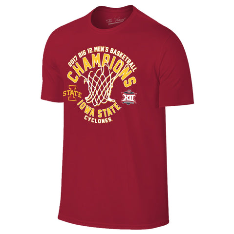 Achetez le t-shirt rouge des champions du tournoi de basket-ball Big 12 des Cyclones de l'État de l'Iowa 2017 - Sporting Up
