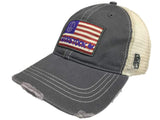 Woodstock Music Festival USA Flag Retro Brand Mesh Adjust Snap Trucker Hat Cap - Sporting Up