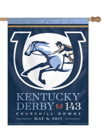 Shop 2017 Kentucky Derby 143 Churchill Downs Run for the Roses Vertical Flag - Sporting Up
